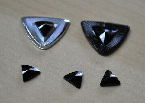 DLX Luxe Back Latch Swarovski Crystal "Real Crystal" - Black Small
